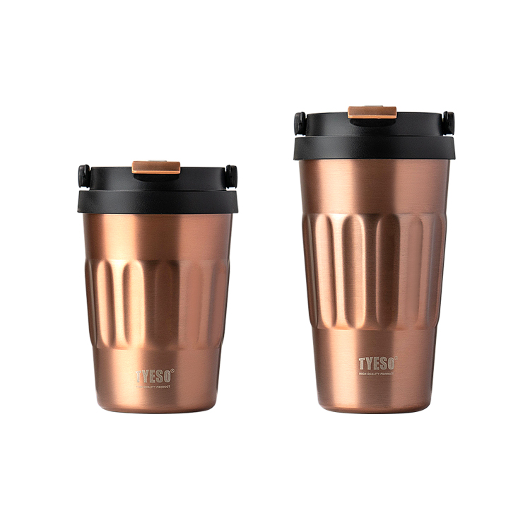 Tyeso Coffe Mug Vakumlu Paslanmaz Çelik Taşıma Kulplu 400ML