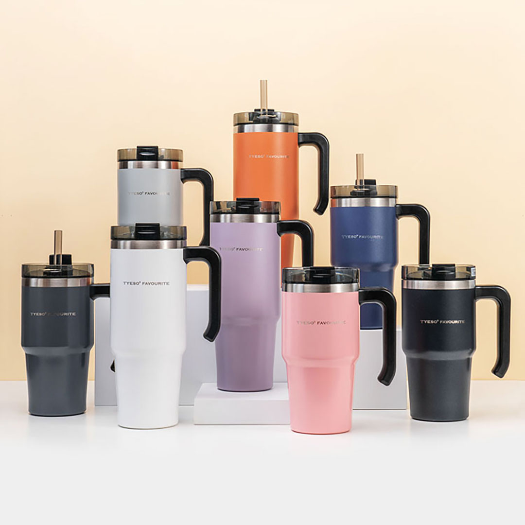 Tyeso Maxus Mug Vakumlu Çift Duvarlı Isı Yalıtımlı Pipetli 600 ML